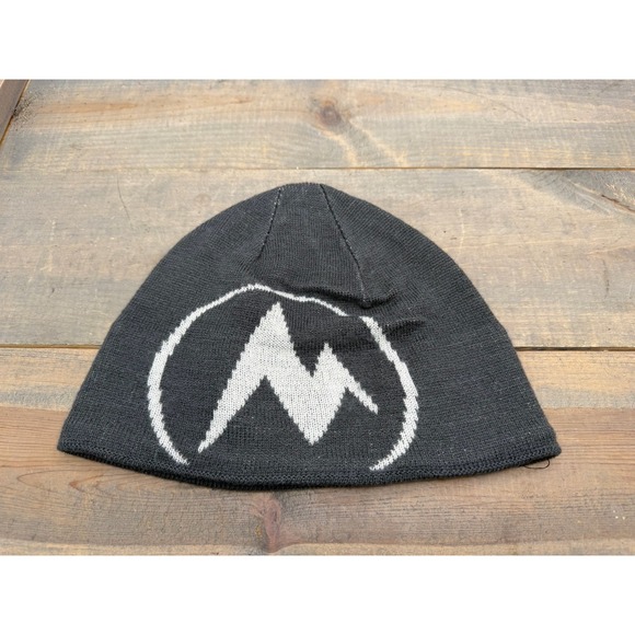 Marmot Other - Marmot Logo Beanie Hat Black/Gray Acrylic/Wool Men's Pre-Owned One Size